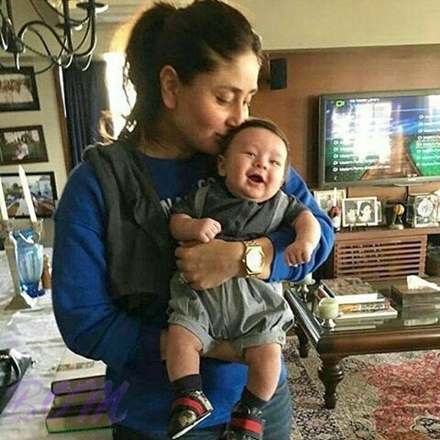 Kareena Kapoor Khan With Her Son Photo Picture Pic © 