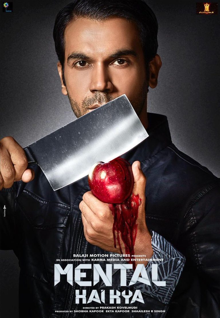 Rajkumar Rao bloody apple poster of Mental Hai Kya movie photo - Bom ...